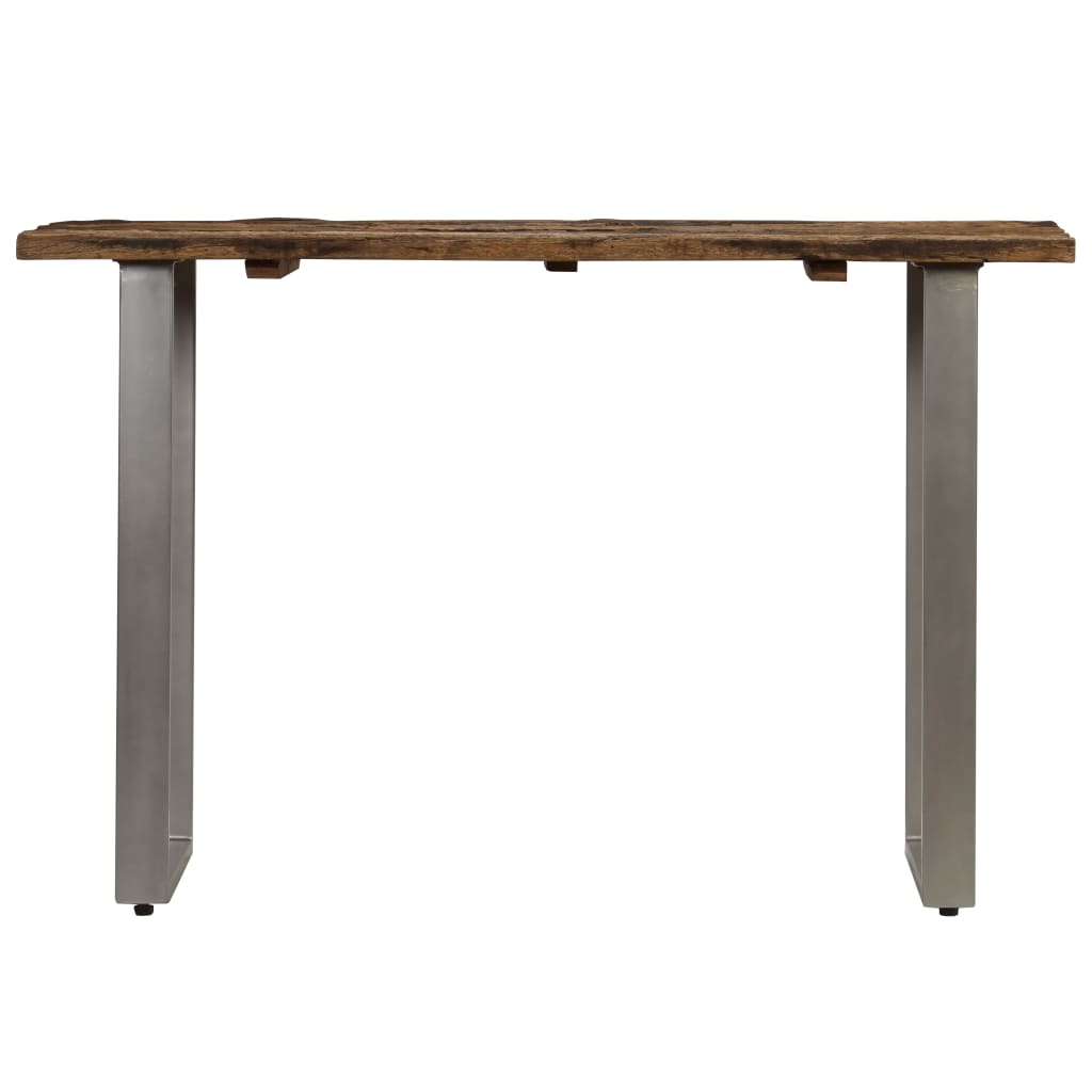 vidaXL Spisebord gjenvunnet tre og stål 118x55x76 cm