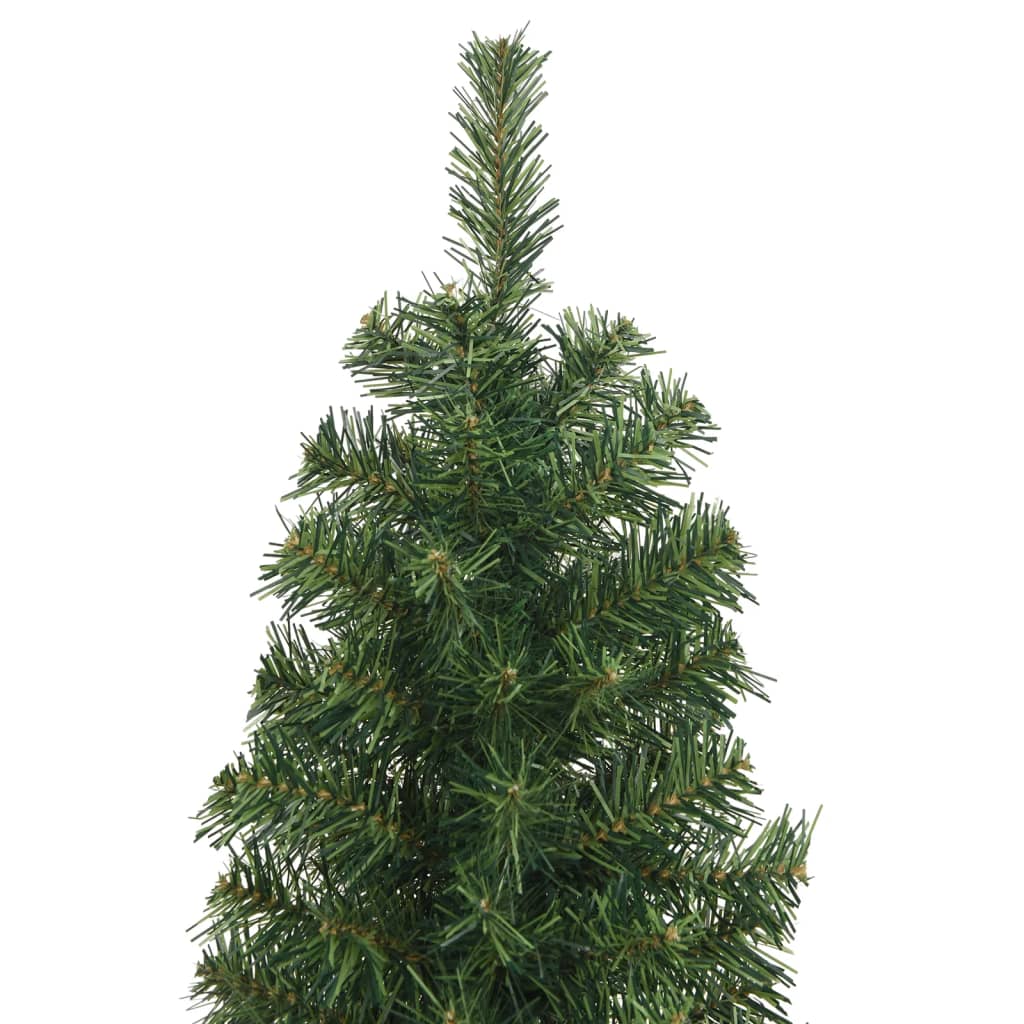 vidaXL Slankt kunstig juletre med stativ grønn 180 cm PVC