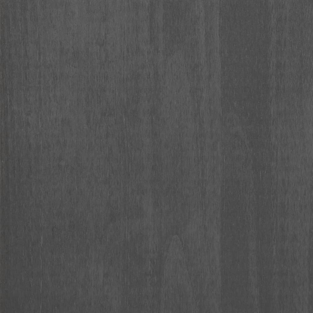 vidaXL Nattbord mørkegrå 40x35x62 cm heltre furu