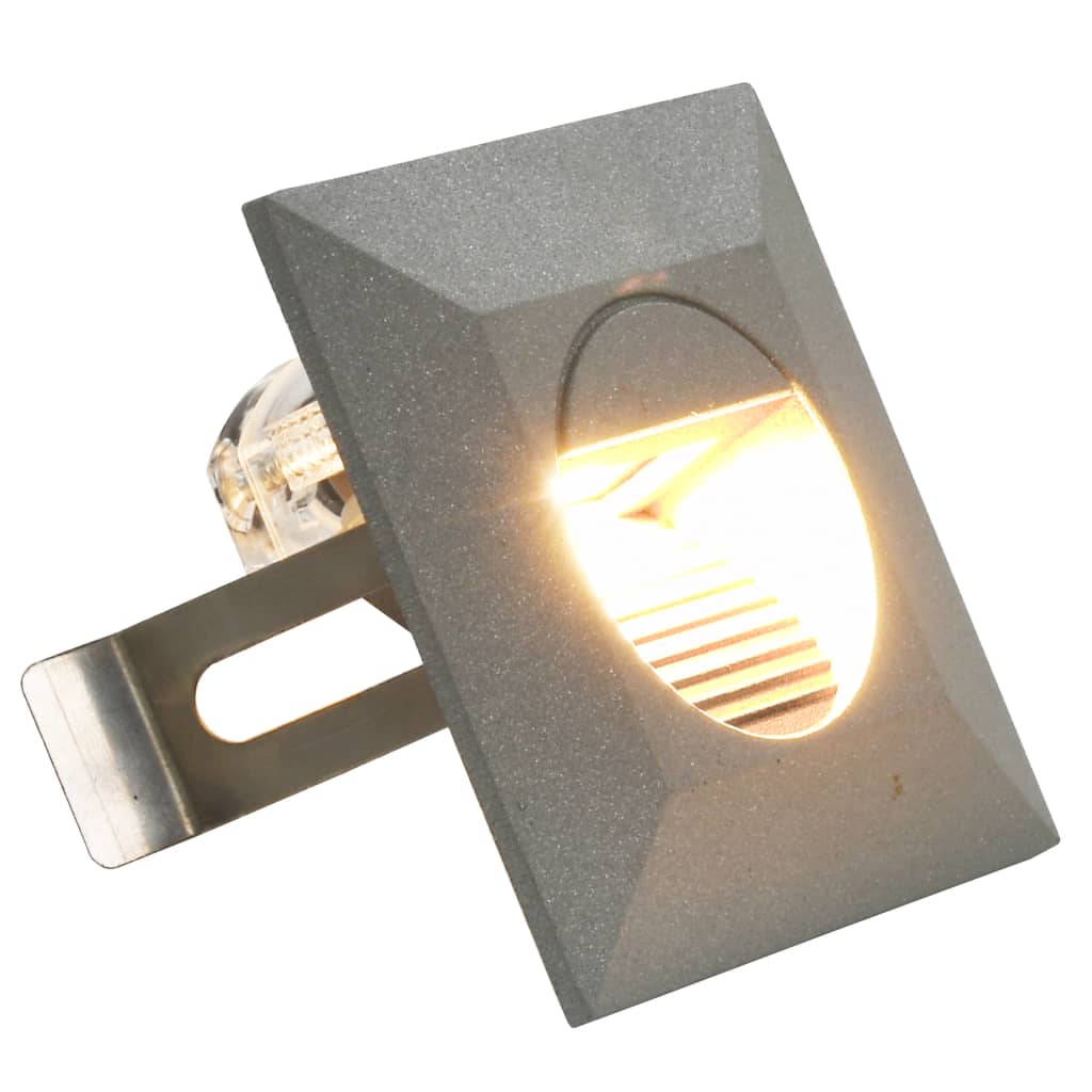 vidaXL Utendørs LED-vegglamper 6 stk 5 W sølv firkantet