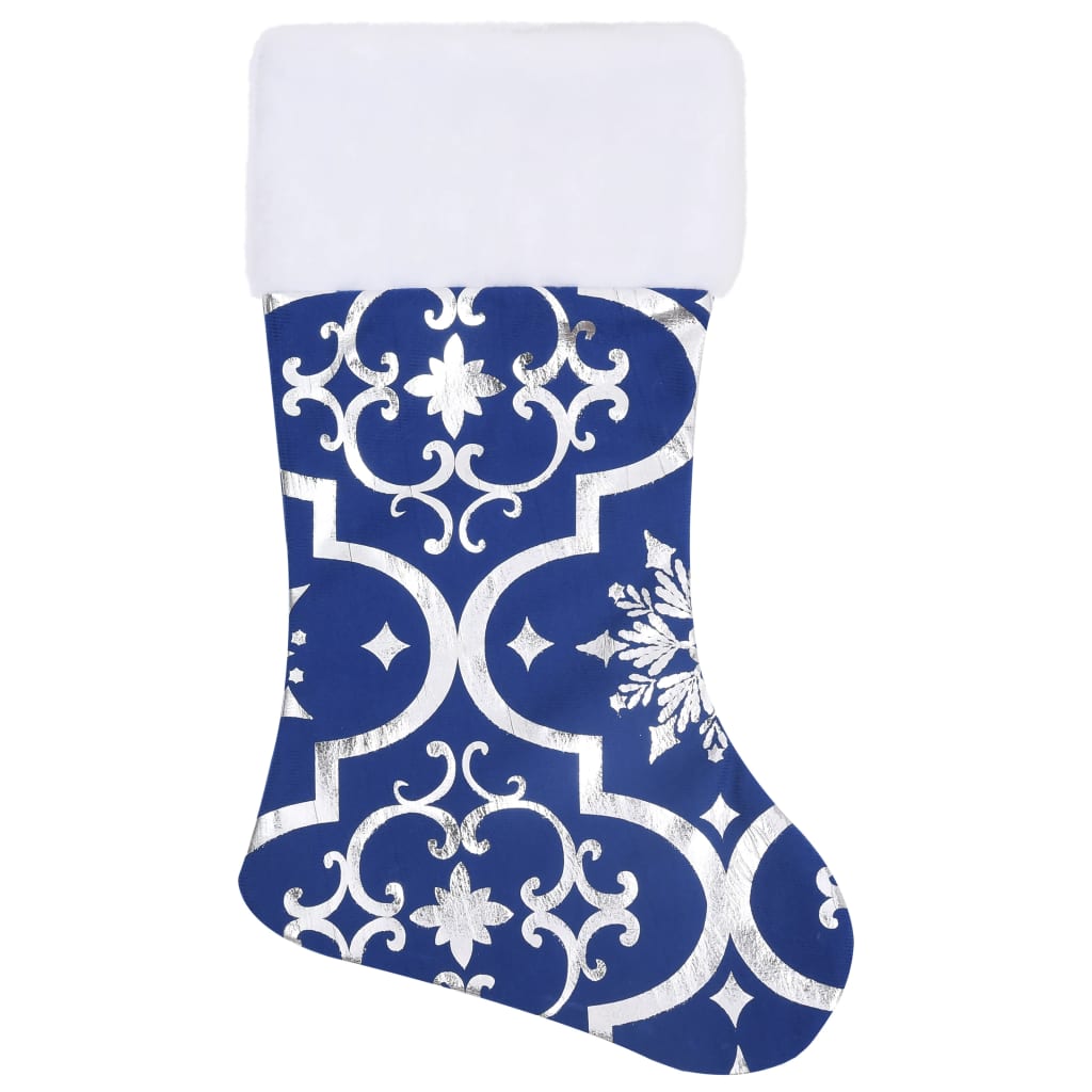 vidaXL Luksus juletreskjørt med sokk blå 122 cm stoff