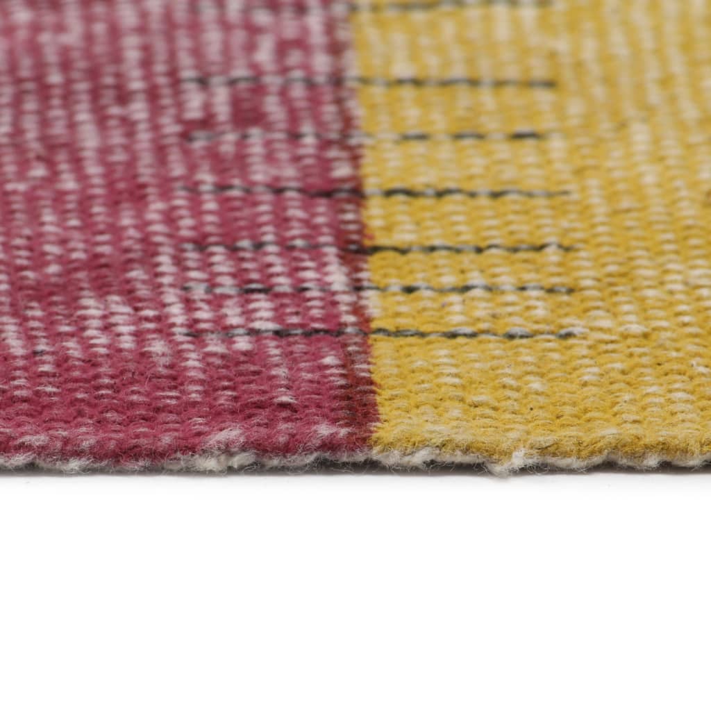vidaXL Håndvevd kelim-teppe bomull 120x180 cm trykt flerfarget