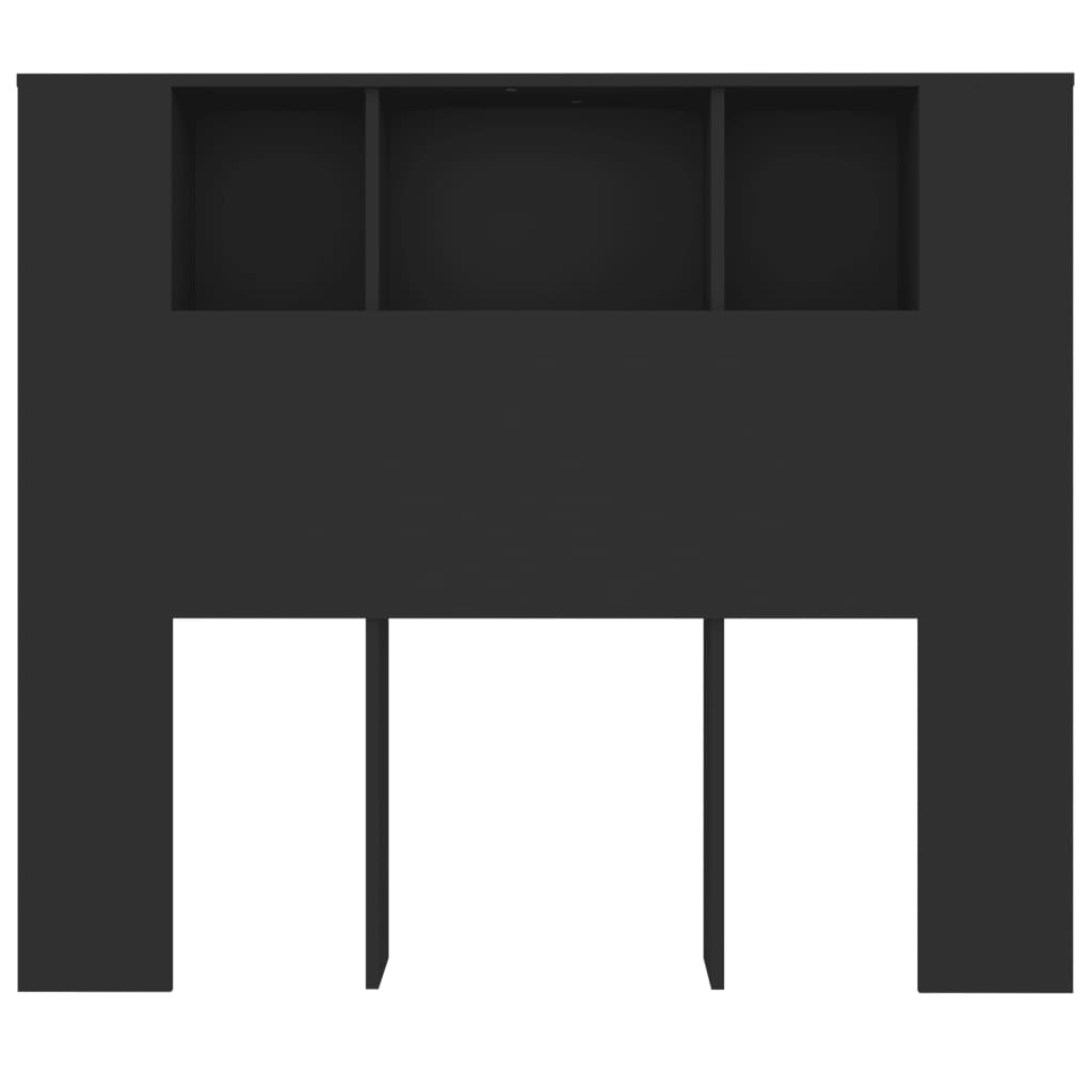 vidaXL Sengegavlskap svart 120x18,5x102,5 cm