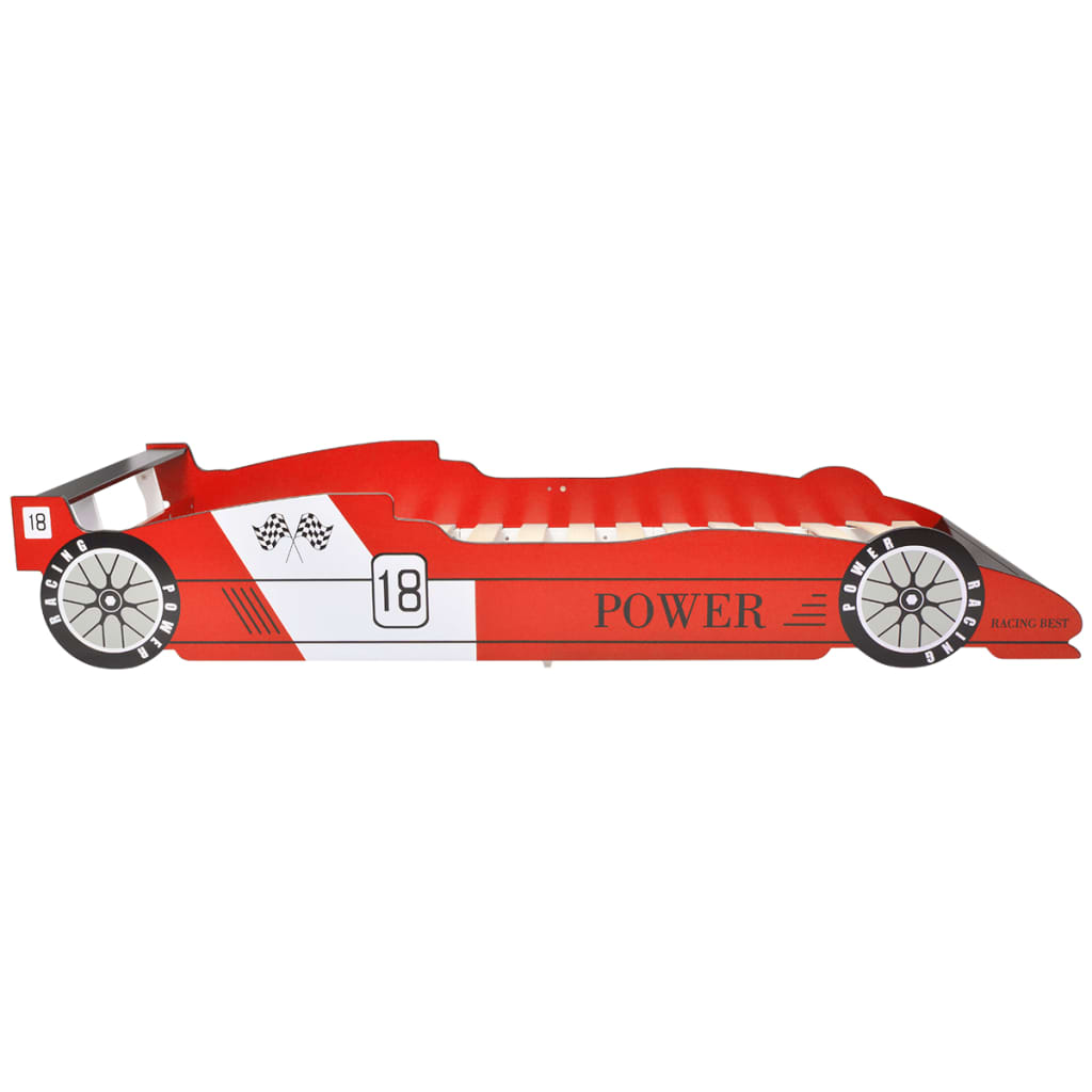 vidaXL Barnas reserbil-seng 90x200 cm rød
