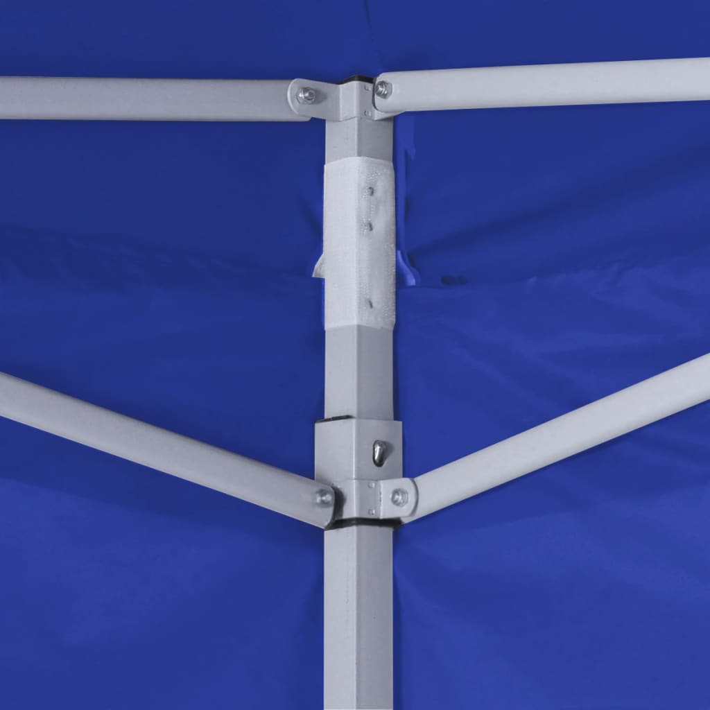 vidaXL Profesjonelt sammenleggbart festtelt 4 vegger 2x2m stål blå