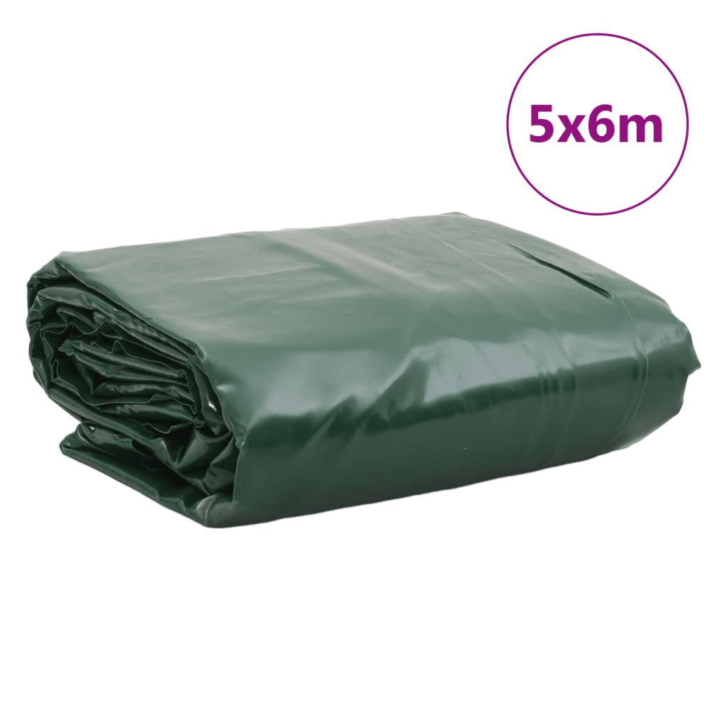 vidaXL Presenning grønn 5x6 m 650 g/m²