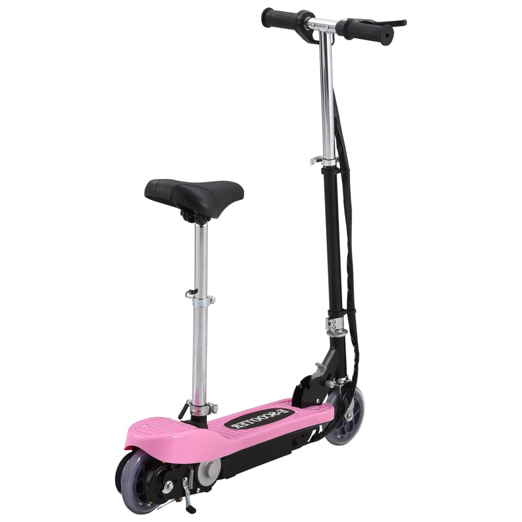 vidaXL Elektrisk sparkesykkel med sete 120 W rosa