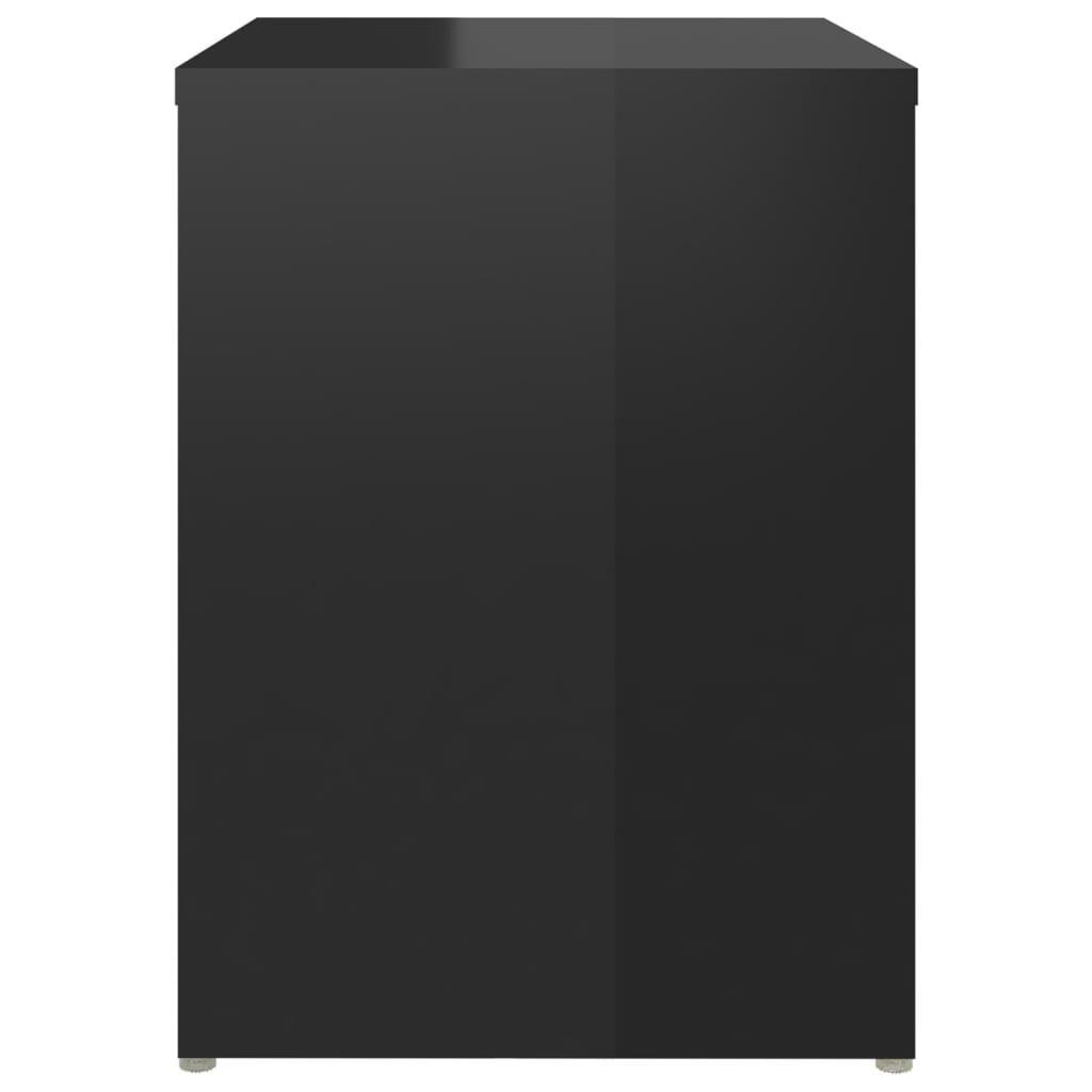vidaXL Nattbord 2 stk høyglans svart 40x30x40 cm sponplate
