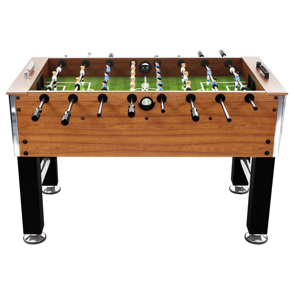 vidaXL Fotballbord stål 60 kg 140x74,5x87,5 cm lysebrun og svart