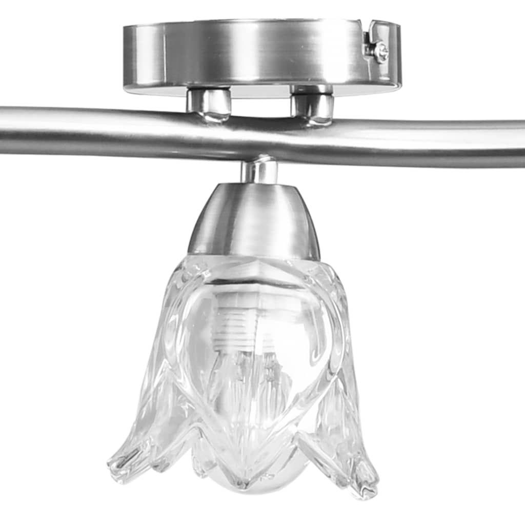 vidaXL Taklampe gjennomsiktige glasskjermer for 5 E14 lyspærer tulipan