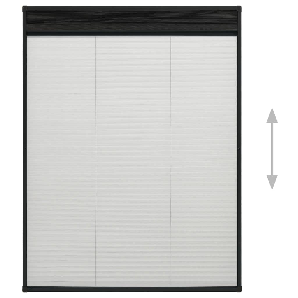 vidaXL Plissert insektskjerm for vindu aluminium antrasitt 120x160 cm