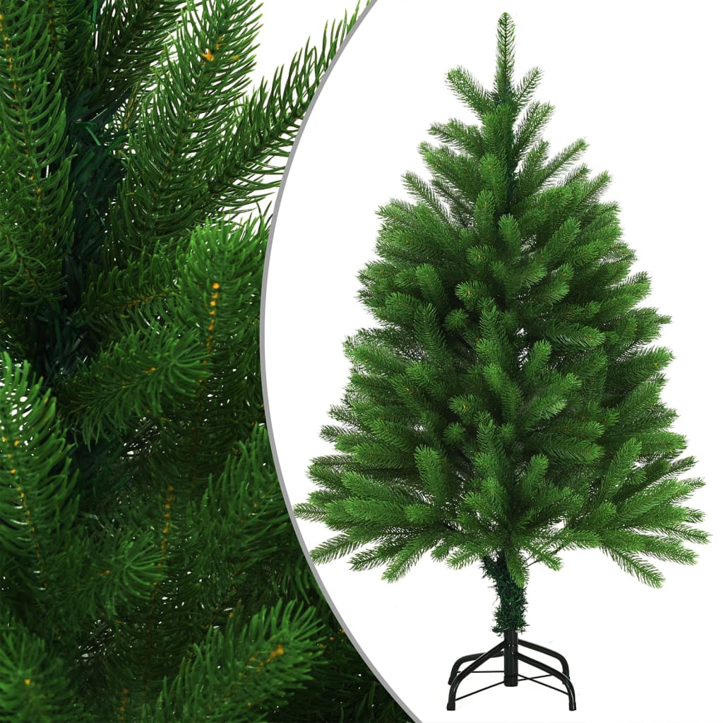 vidaXL Forhåndsbelyst kunstig juletre med kulesett 120 cm grønn