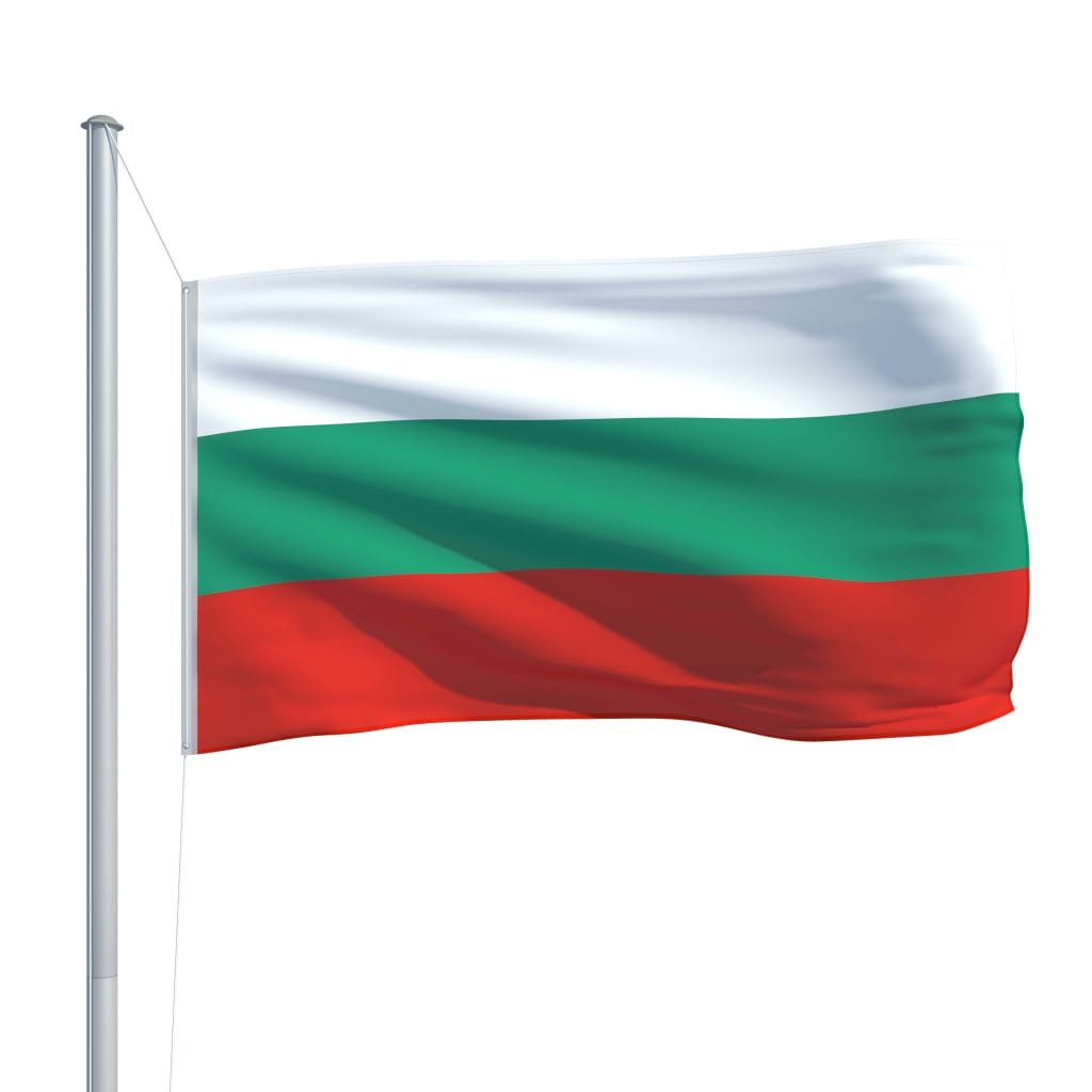 vidaXL Bulgarsk flagg og stang aluminium 6,2 m
