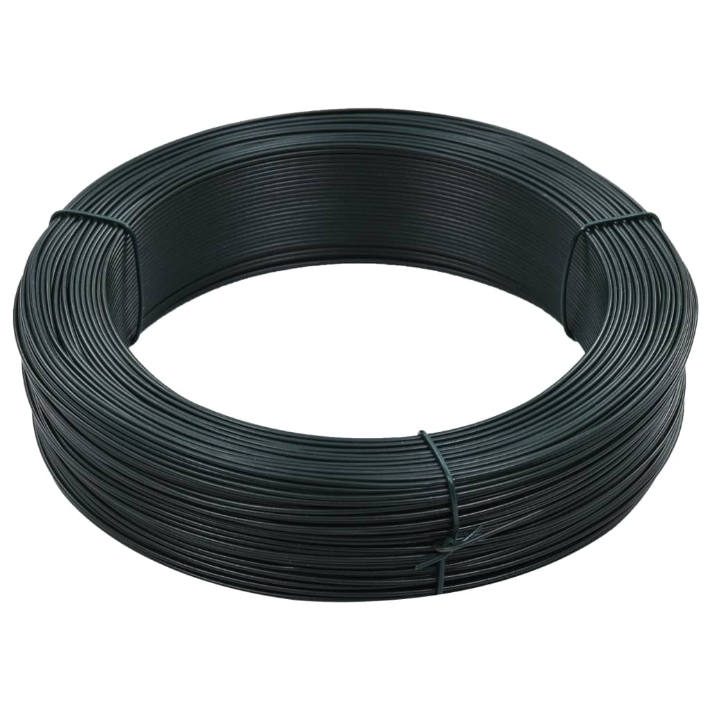 vidaXL Gjerdetråd 250 m 1,4/2 mm stål svartaktig grønn