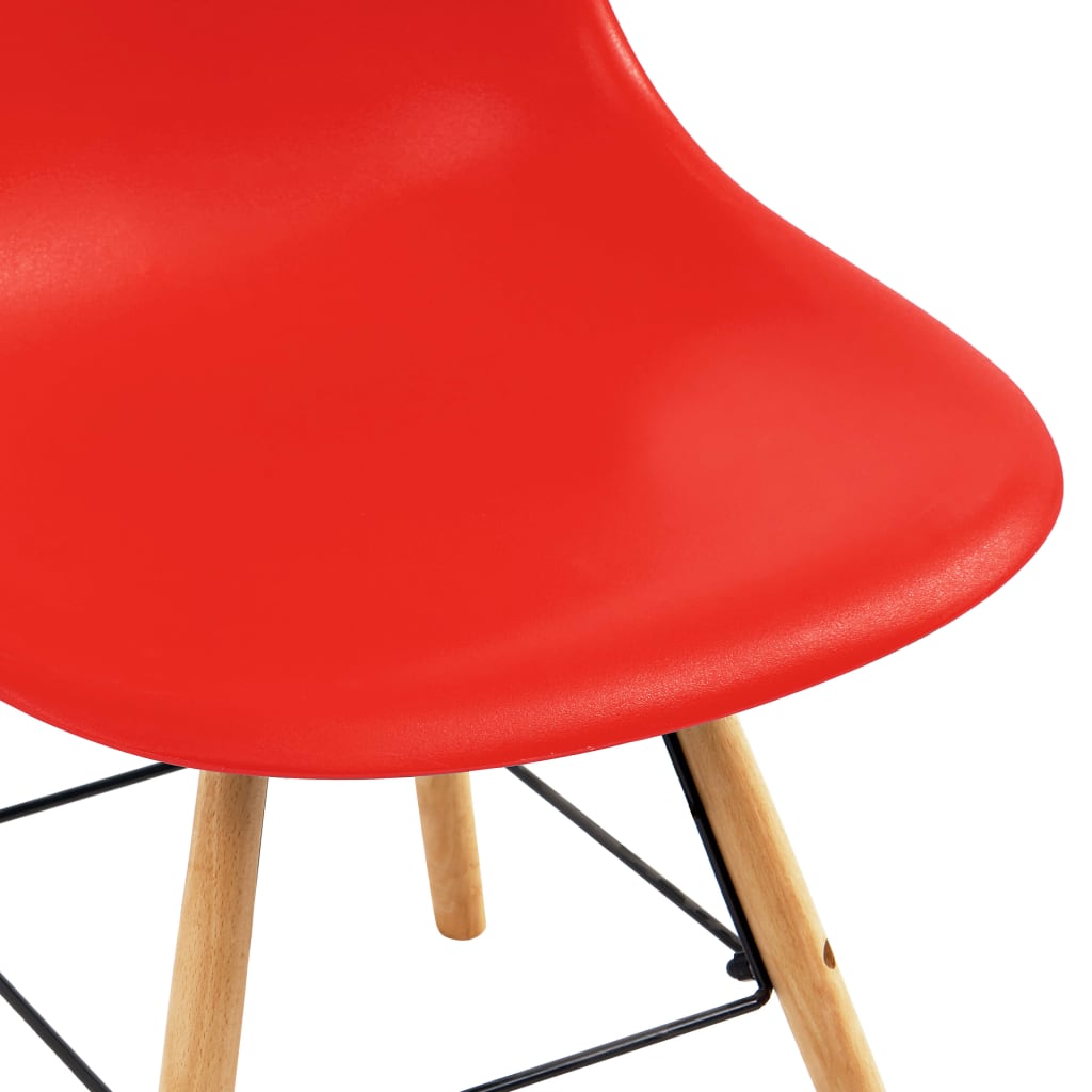 vidaXL Spisestoler 2 stk rød plast