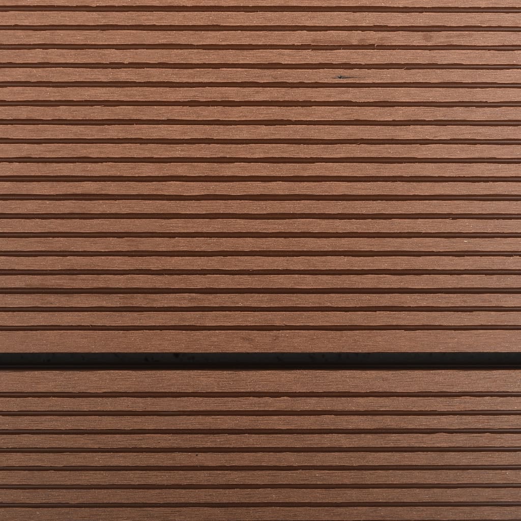 vidaXL Utendørs dusjbrett WPC rustfritt stål 110x62 cm brun