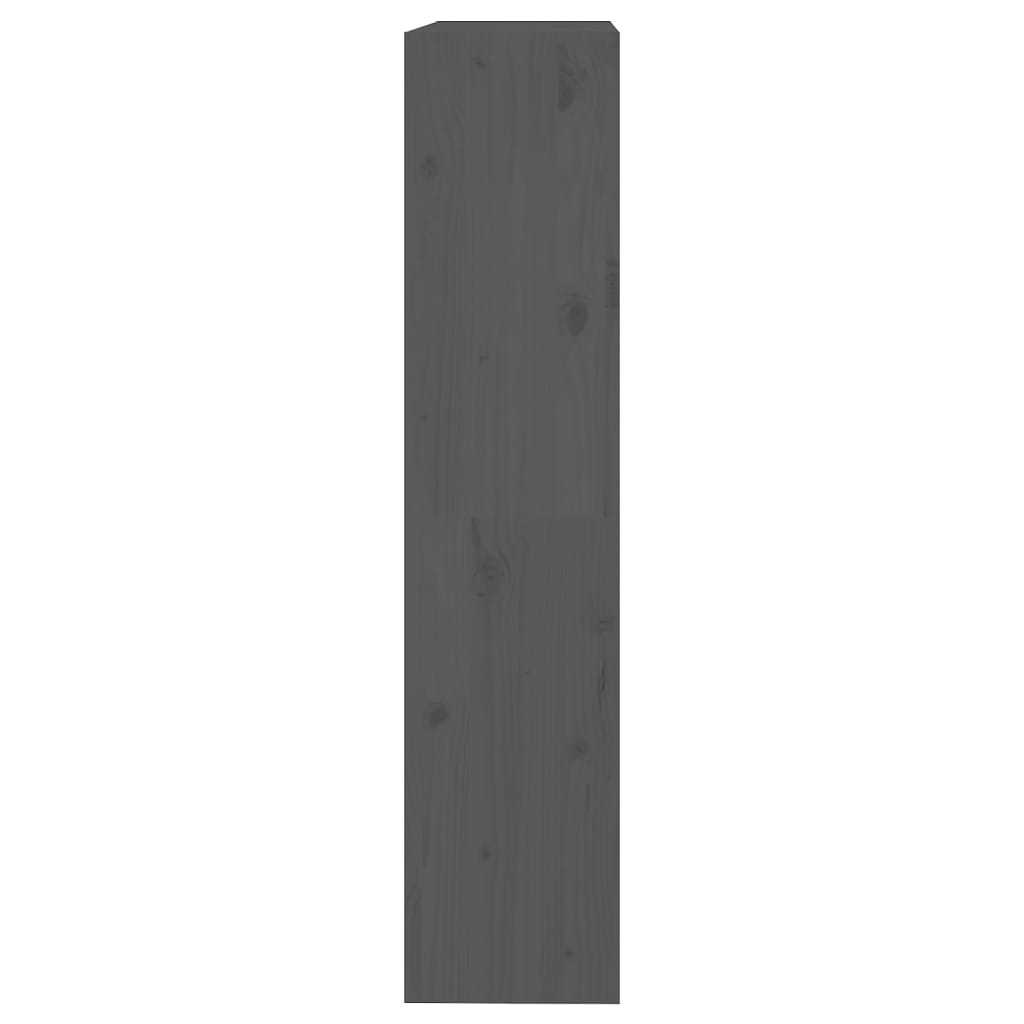 vidaXL Bokhylle/romdeler grå 80x30x135,5 cm heltre furu