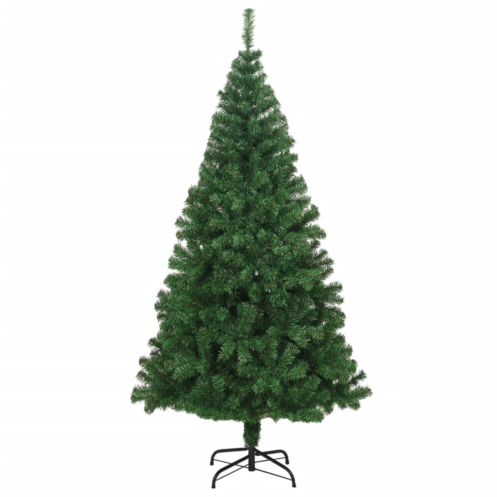 vidaXL Kunstig juletre med tykke grener grønn 210 cm PVC