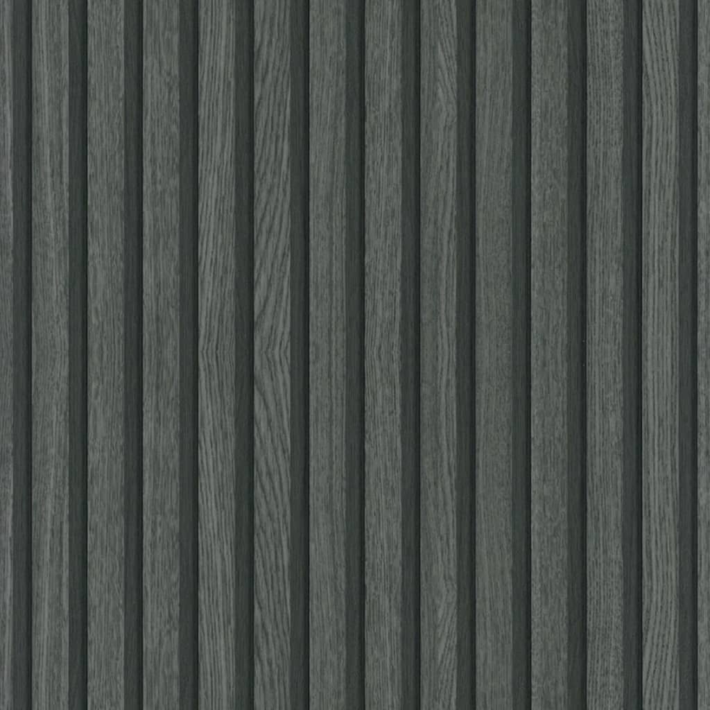Nordwand Veggtapet Botanica Wooden Slats svart og grå
