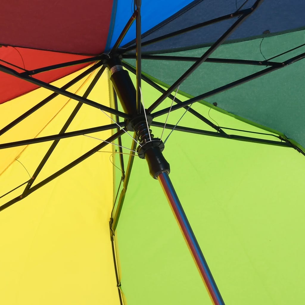 vidaXL Sammenleggbar paraply automatisk flerfarget 124 cm