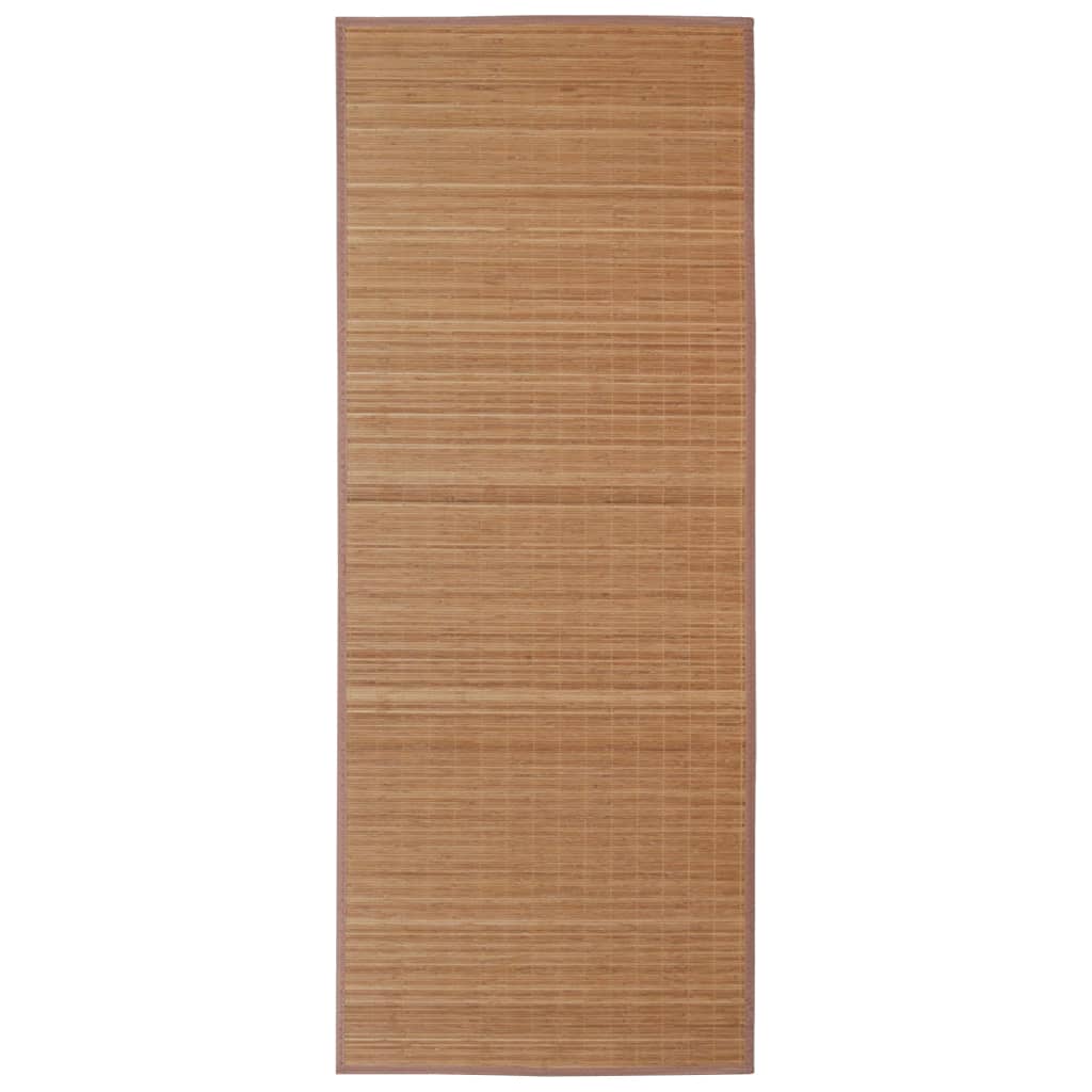 Brunt Kvadrat Bambus Teppe 150 x 200 cm