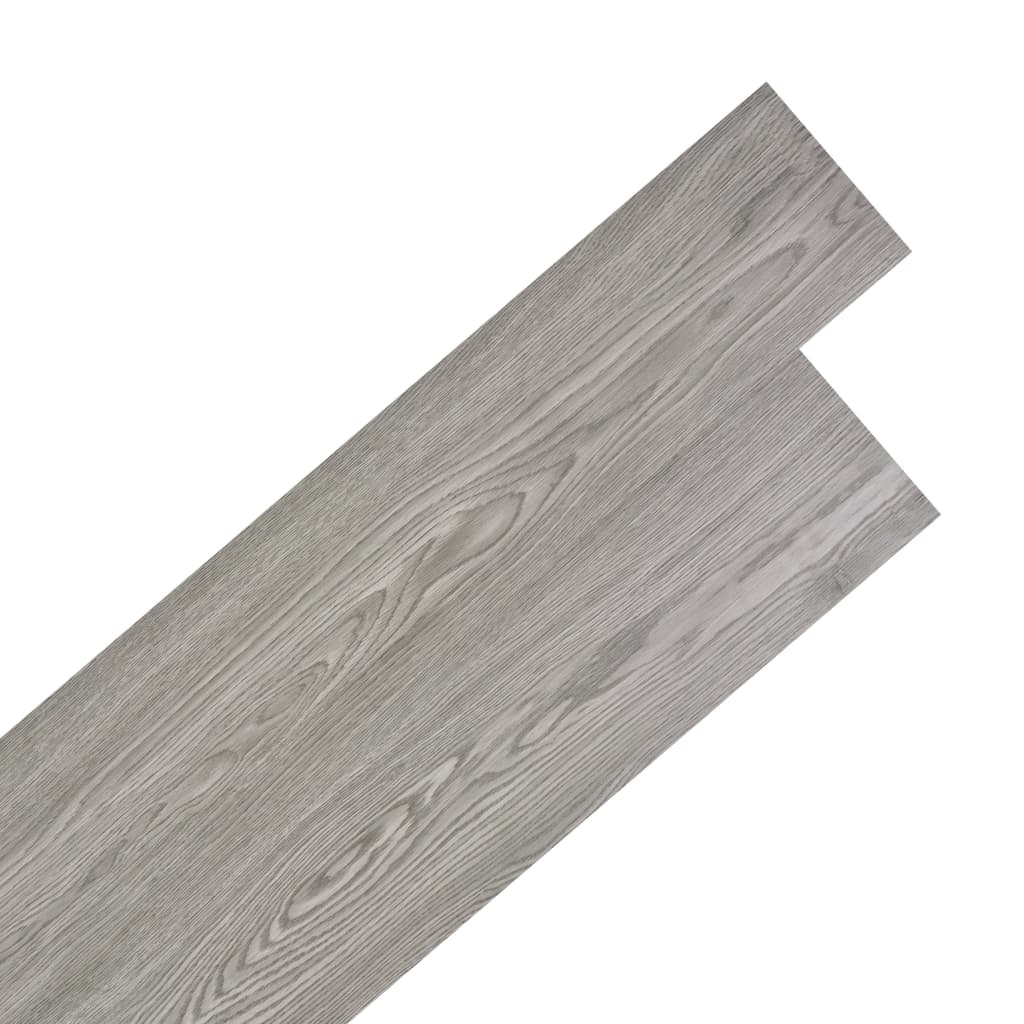 vidaXL Selvklebende PVC-gulvplanker 5,21 m² 2 mm mørkegrå