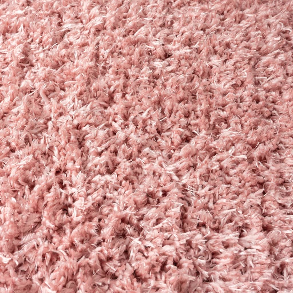 vidaXL Flossteppe med høy luv rosa 140x200 cm 50 mm