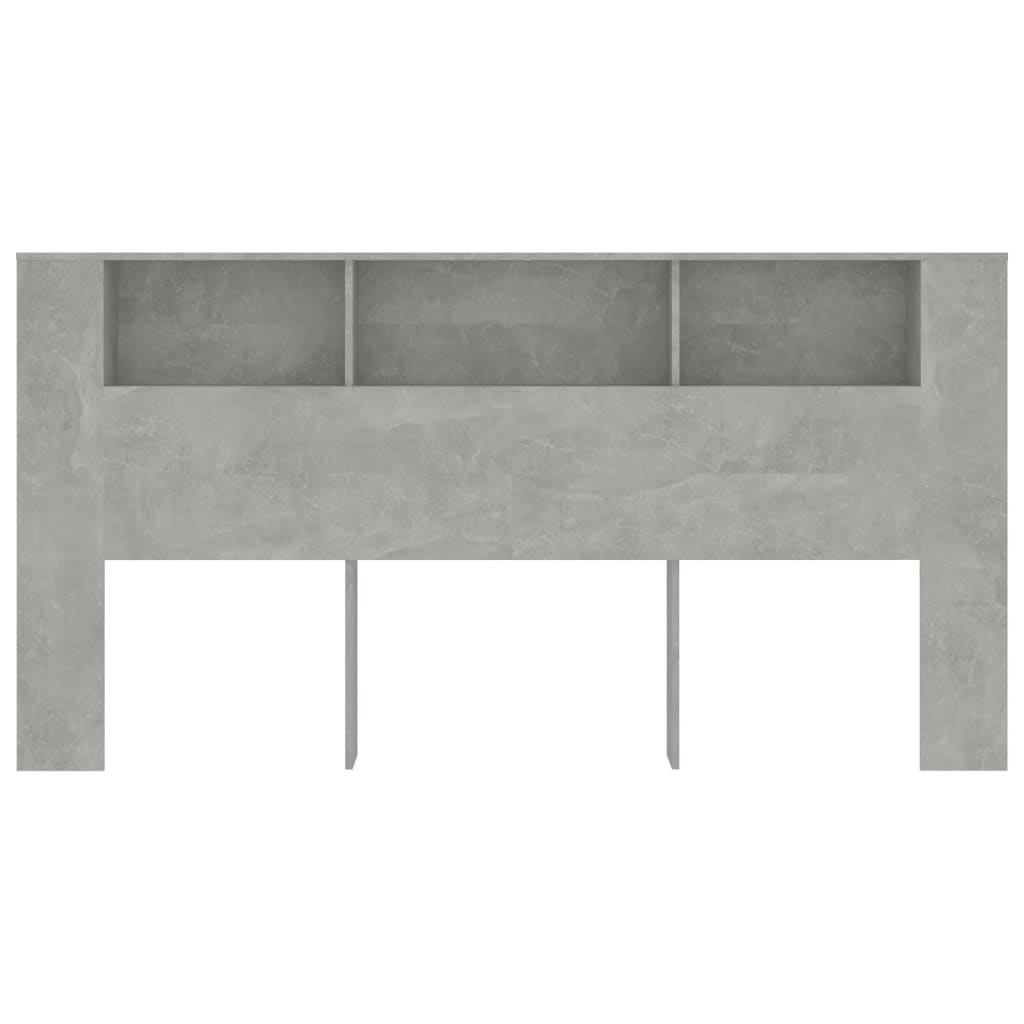 vidaXL Sengegavlskap betonggrå 200x18,5x104,5 cm