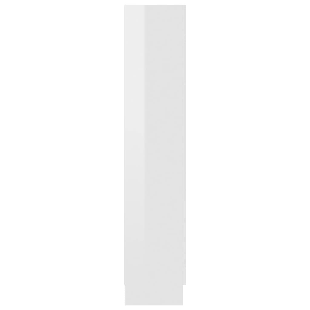 vidaXL Vitrineskap høyglans hvit 82,5x30,5x150 cm sponplate