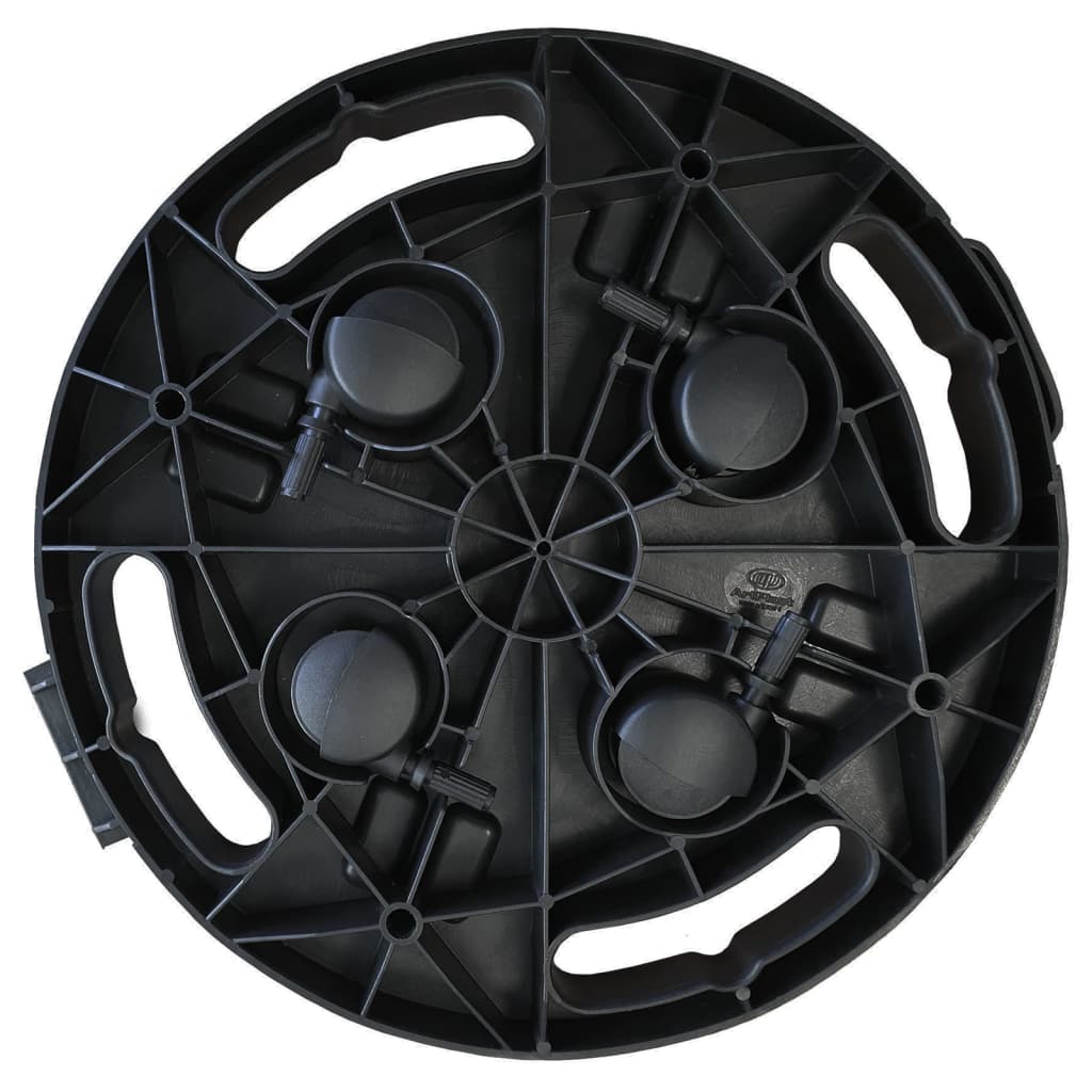 vidaXL Plantetraller med hjul 30 cm diameter svart 170 kg