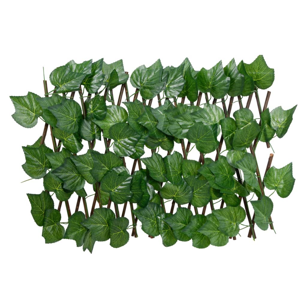 vidaXL Utvidbart espalier kunstige drueblader grønn 5 stk 180x20 cm