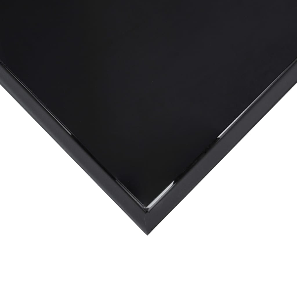vidaXL Barbord til hage svart 110x60x110 cm herdet glass