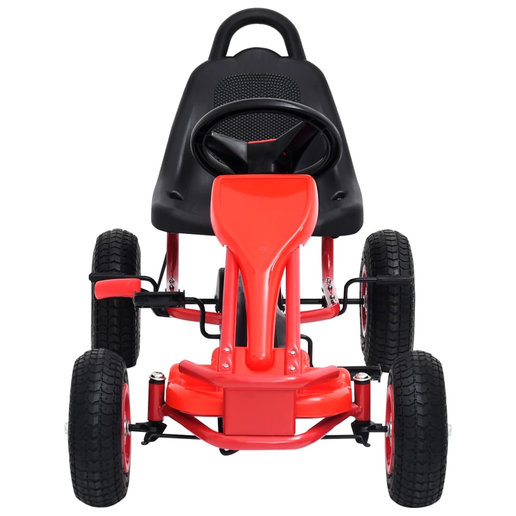 vidaXL Pedal-go-kart med pneumatiske dekk rød