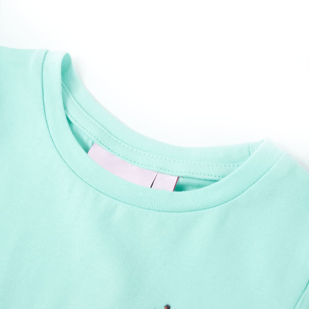 T-skjorte for barn lyse aqua 116