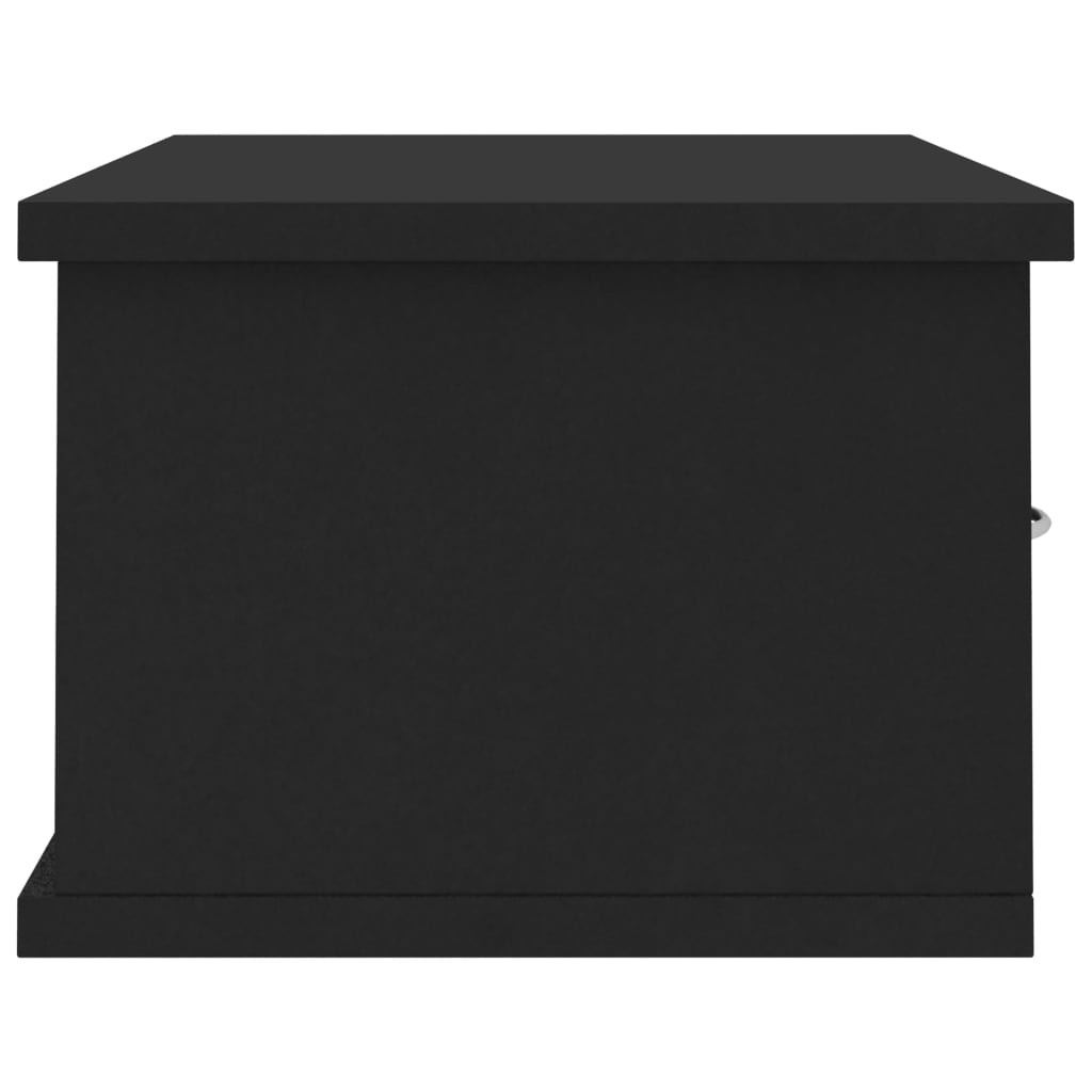 vidaXL Veggskuff svart 60x26x18,5 cm sponplate