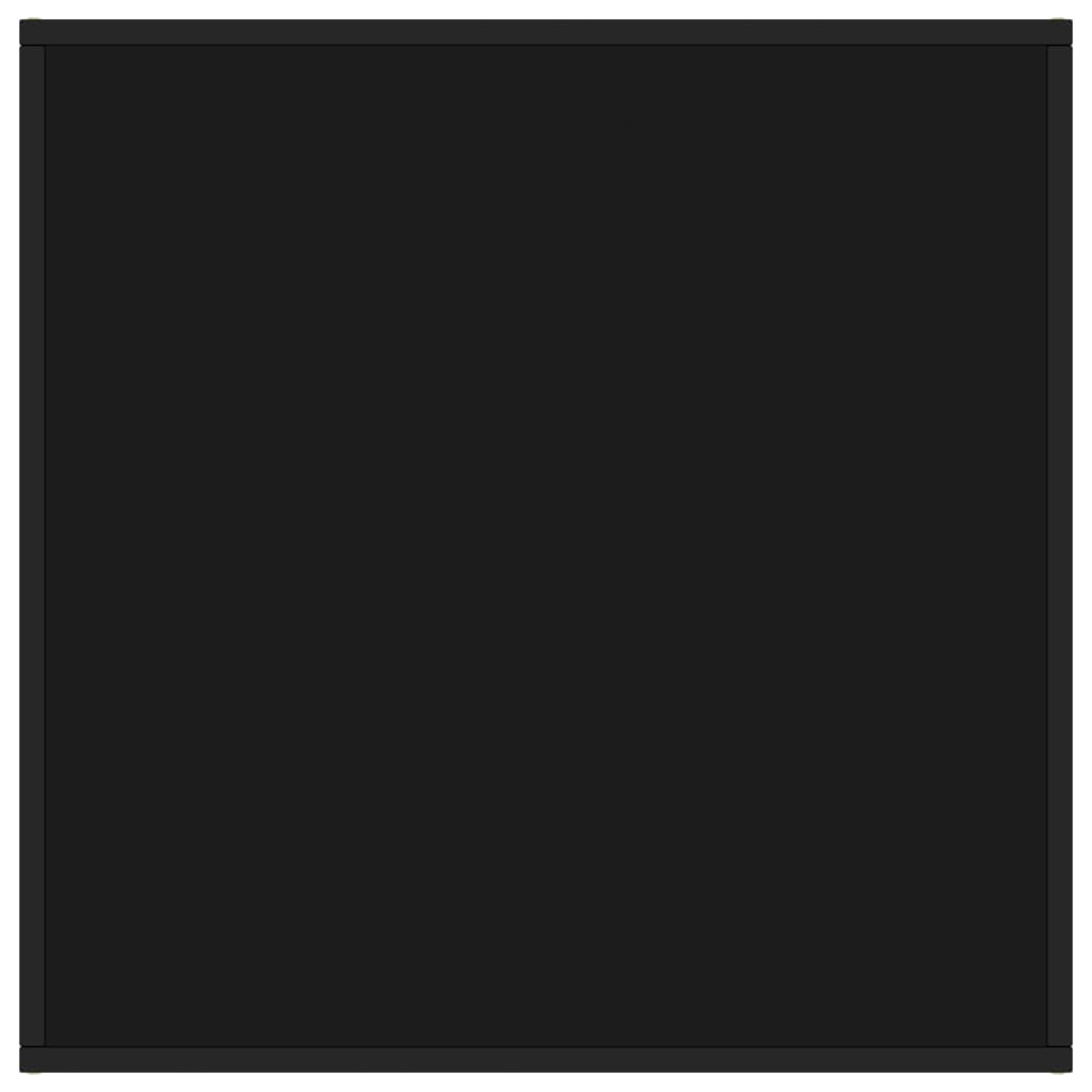 vidaXL Salongbord svart med svart glass 80x80x35 cm