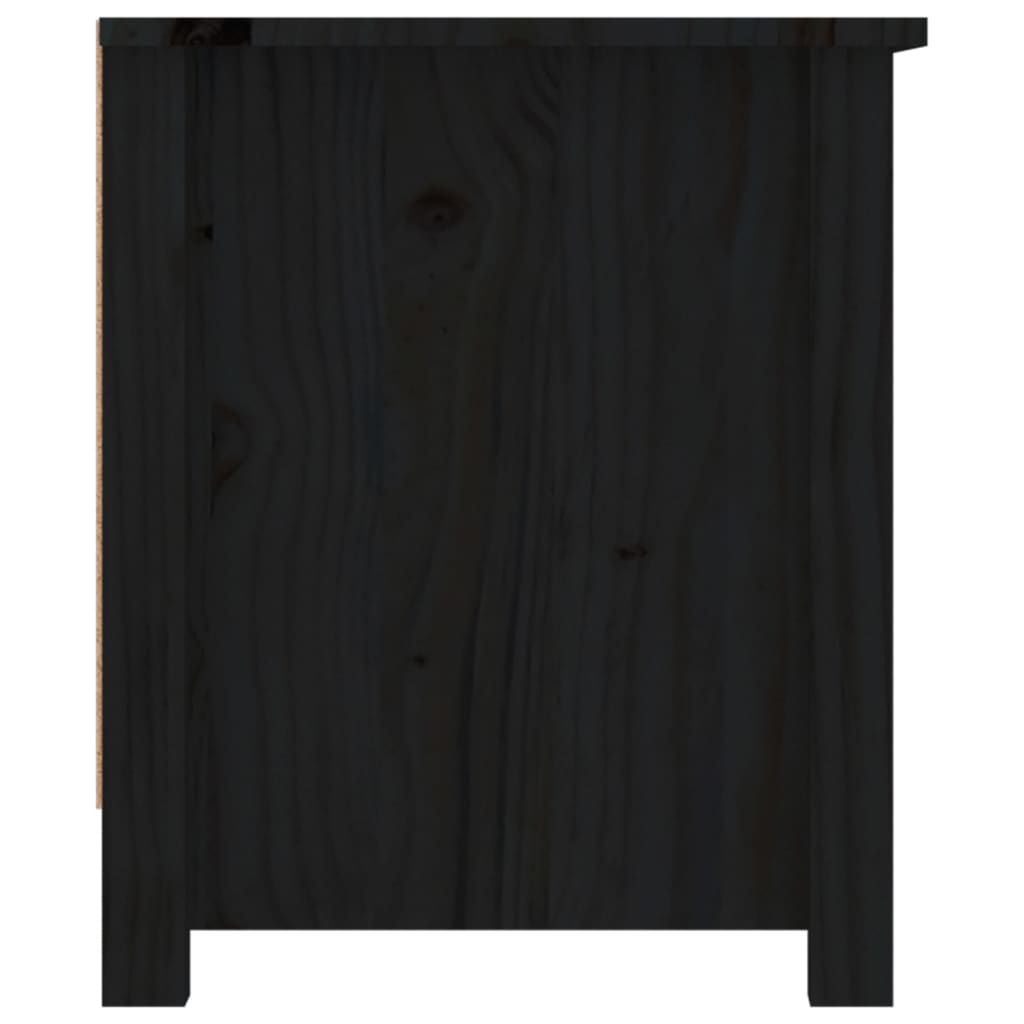 vidaXL Skoskap svart 110x38x45,5 cm heltre furu