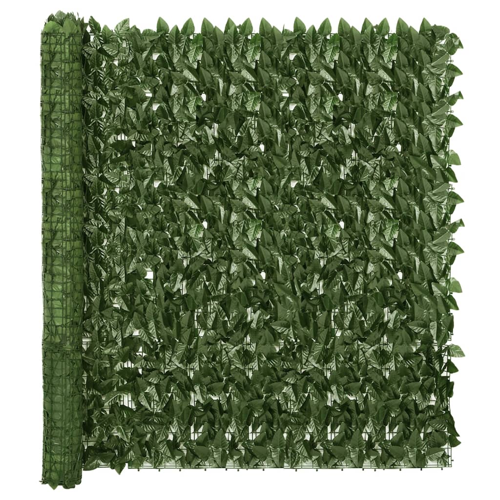 vidaXL Balkongskjerm med mørkegrønne blader 300x150 cm