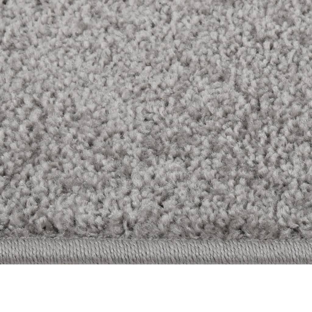 vidaXL Teppe med kort luv 120x170 cm grå
