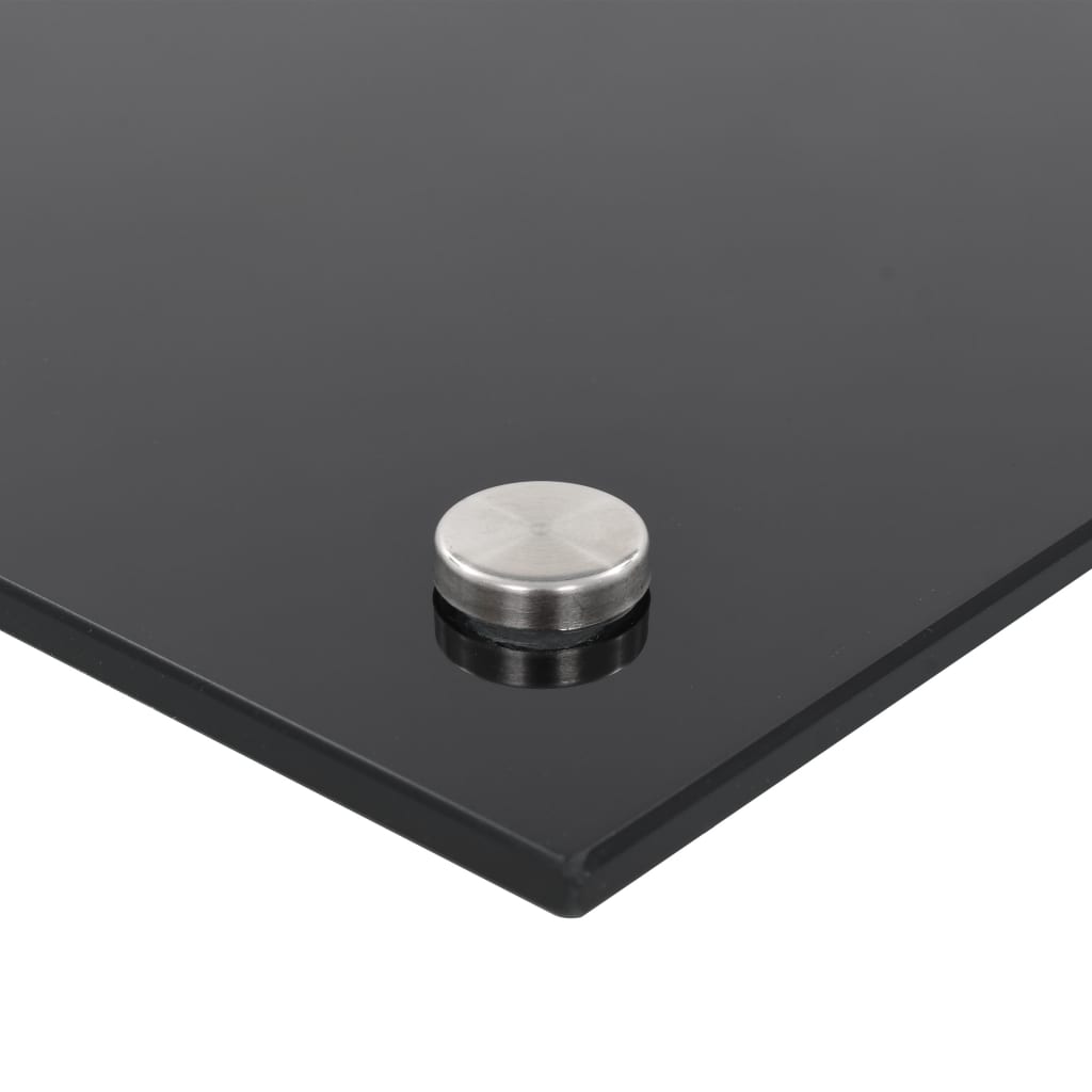 vidaXL Kjøkkenplate svart 100x50 cm herdet glass