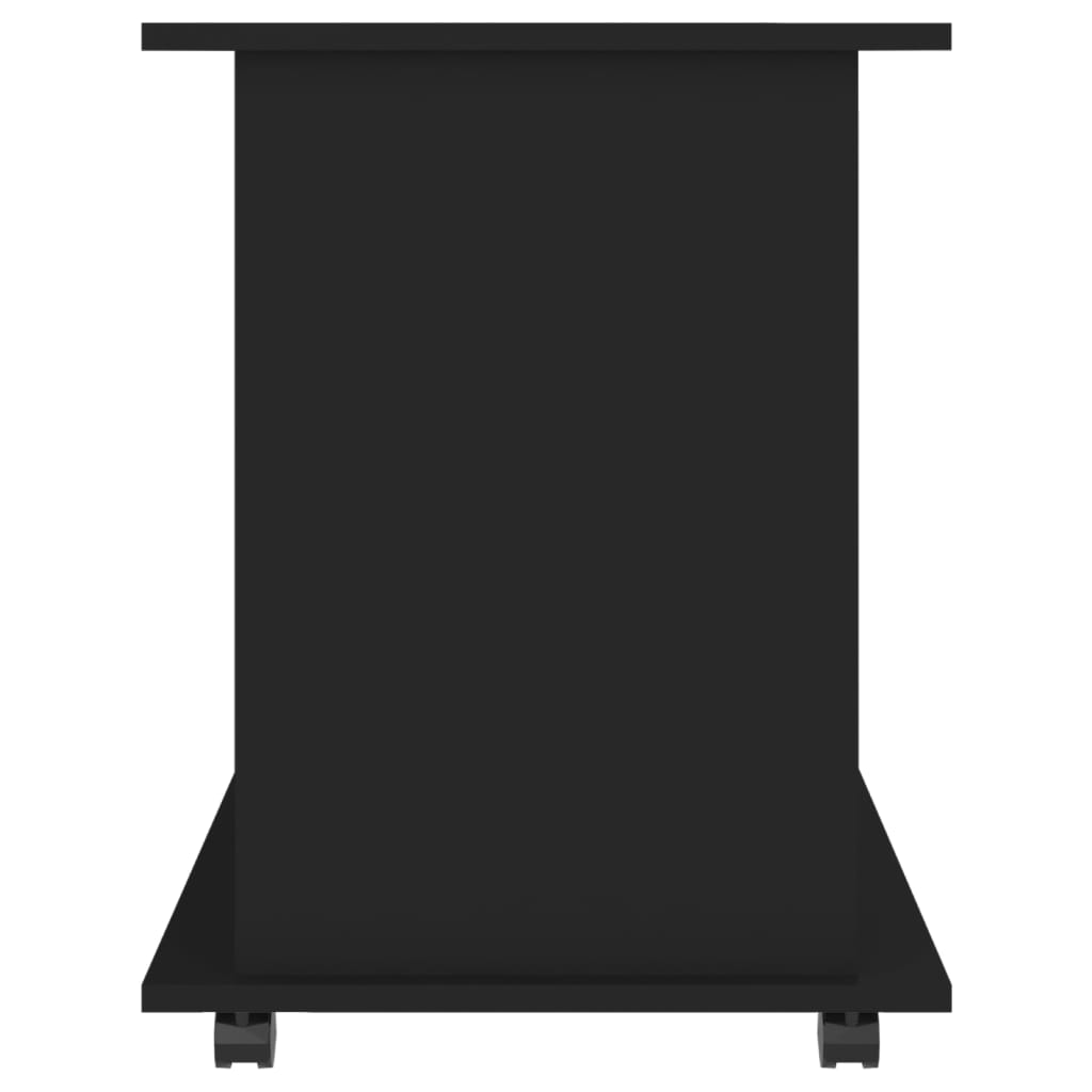 vidaXL Rulleskap svart 60x45x60 cm sponplate