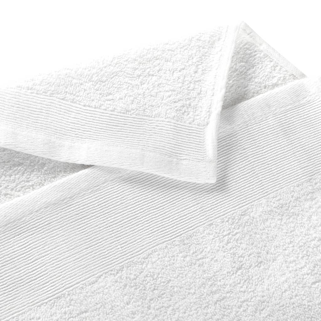 vidaXL Dusjhåndklær 2 stk bomull 450 g/m² 70x140 cm hvit