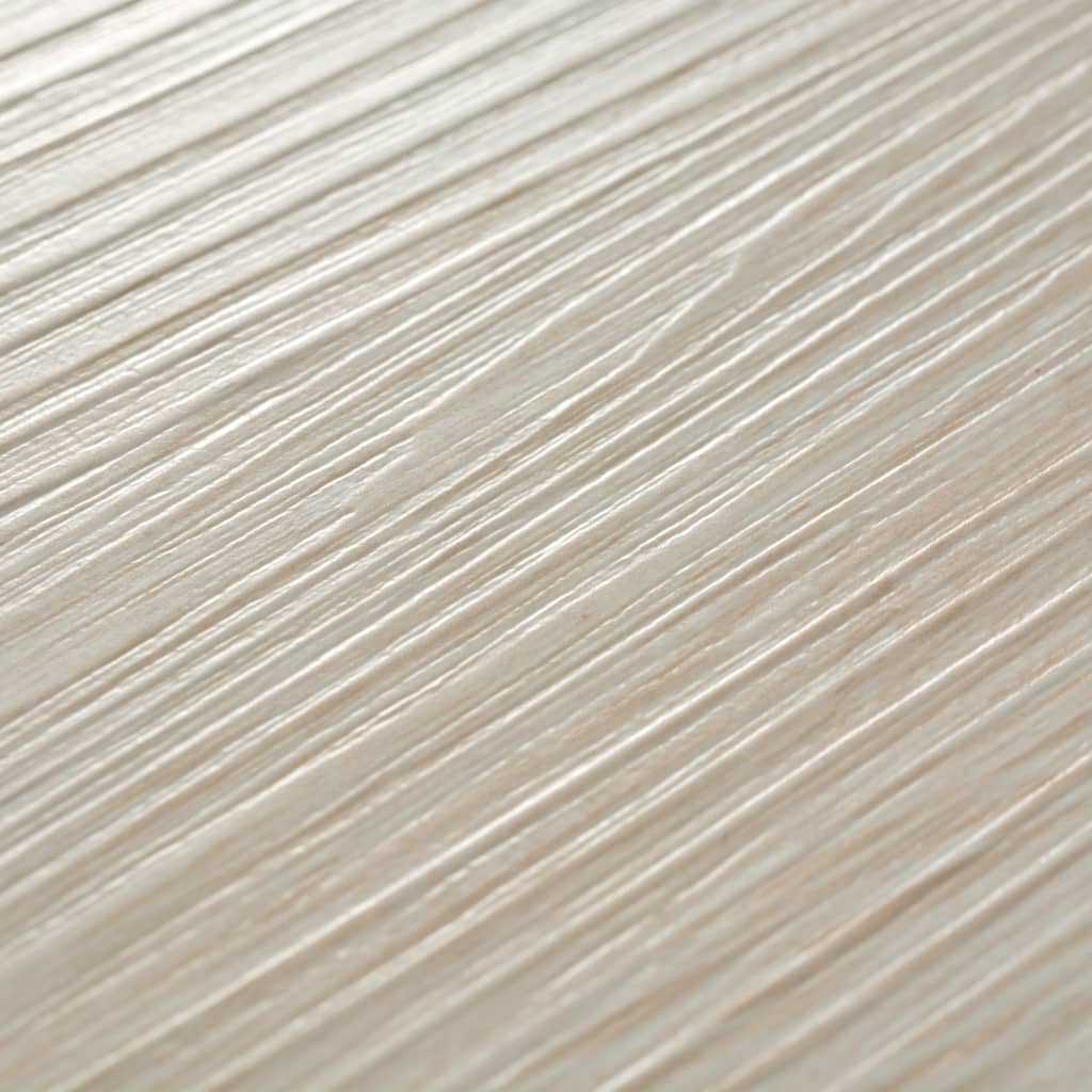 vidaXL Selvklebende PVC gulvplanker 2,51 m² 2 mm klassisk hvit eik