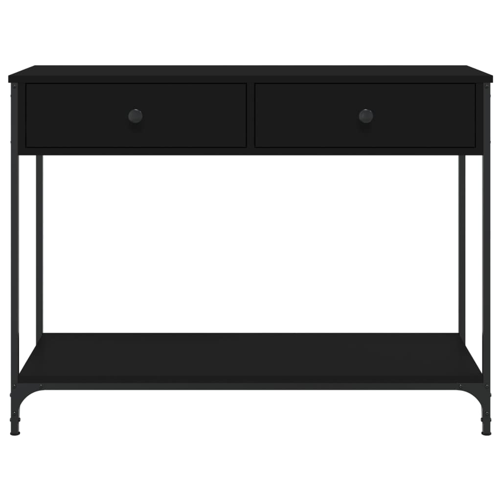 vidaXL Konsollbord svart 100x34,5x75 cm konstruert tre