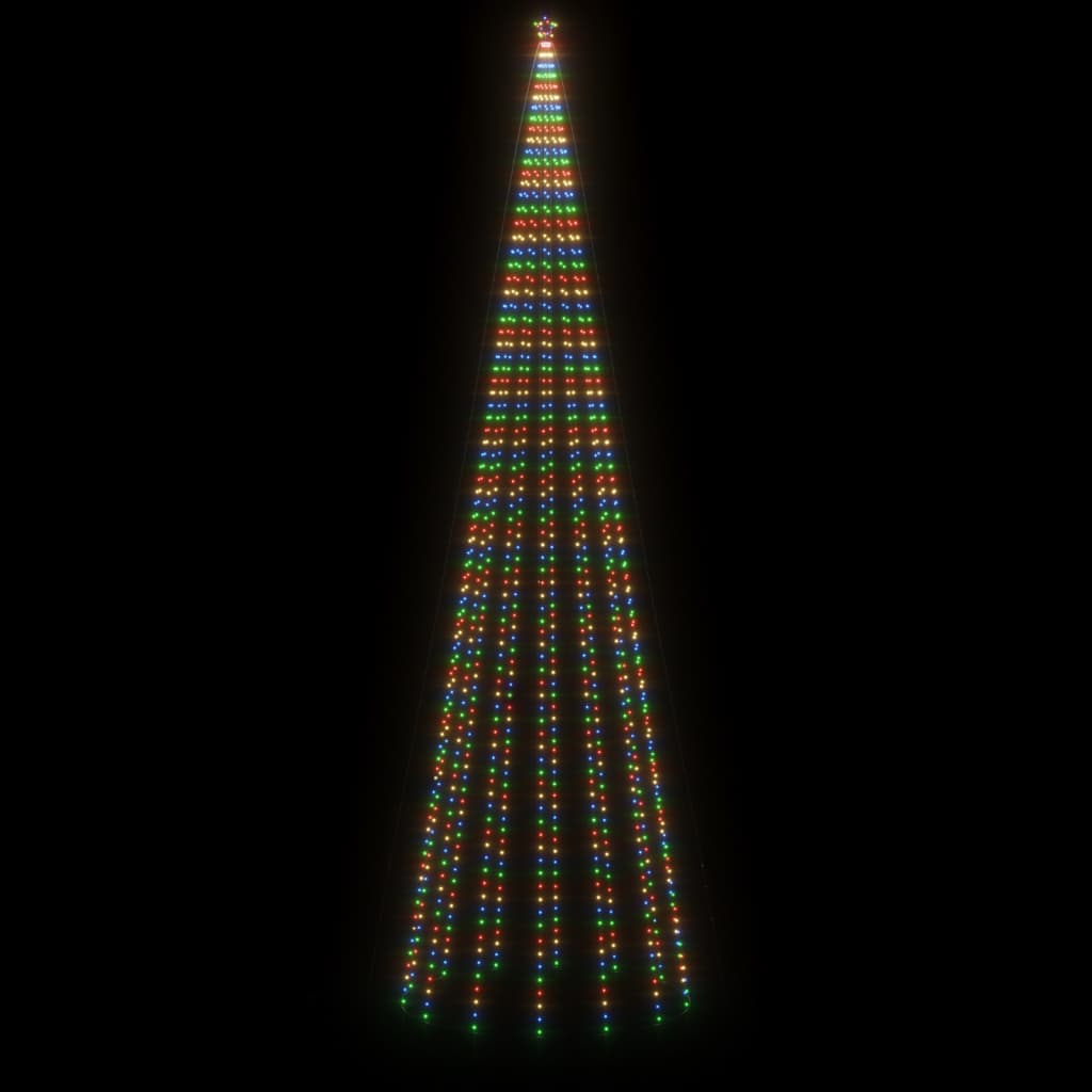 vidaXL Juletre med bakkeplugg flerfarget 1134 lysdioder 800 cm
