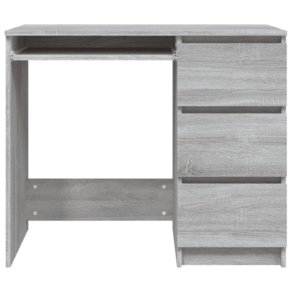 vidaXL Skrivebord grå sonoma 90x45x76 cm konstruert tre