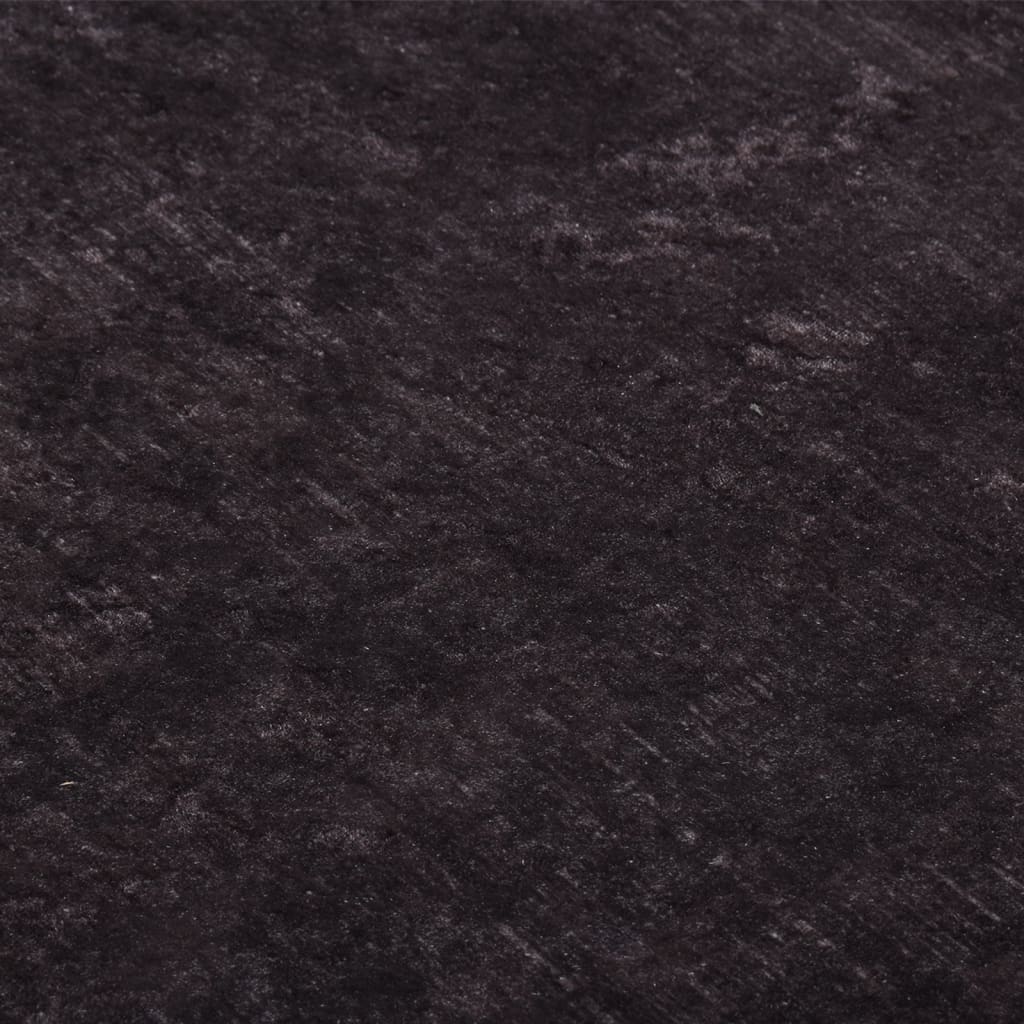 vidaXL Vaskbart teppe 80x150 cm svart og gull sklisikker