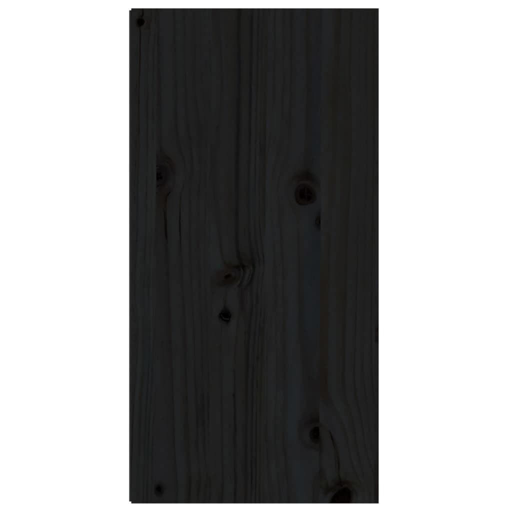 vidaXL Veggskap 2 stk svart 30x30x60 cm heltre furu