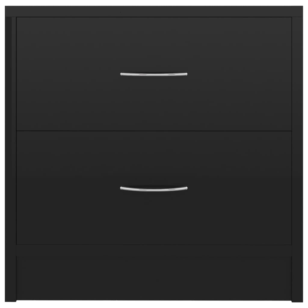 vidaXL Nattbord høyglans svart 40x30x40 cm sponplate