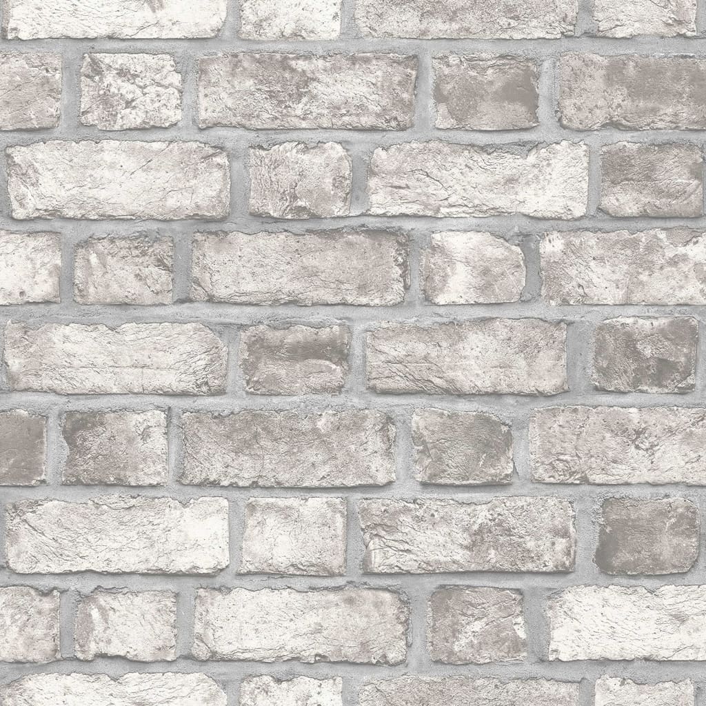 Noordwand Tapet Homestyle Brick Wall grå og gråhvit